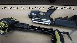 Airsoft AR15 M4M16 Basic DisassemblyReassembly Airsoft GI FMG4A1 [upl. by Aisital]