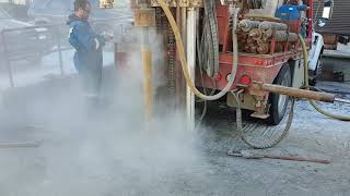 Air Rotary Odex Drilling Breaking a Casing Shoe [upl. by Aihsena]