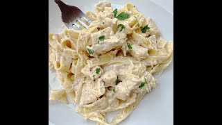 Easy Creamy Chicken Fettuccine Alfredo With Storebought Sauce [upl. by Ekaj]