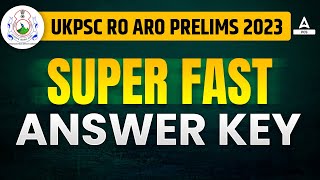 UKPSC RO ARO Answer Key 2023  Uttarakhand RO ARO Prelims Answer Key  Paper Solution Analysis [upl. by Eryt]