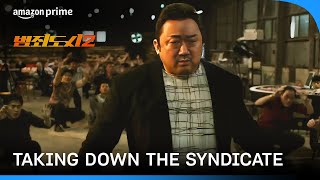 The Fight With The Goons  Ma Dongseok Gwihwa Choi  The Roundup  Prime Video India [upl. by Alberik]