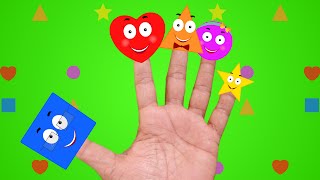 Shapes Finger Family  Nursery Rhymes [upl. by Herra]