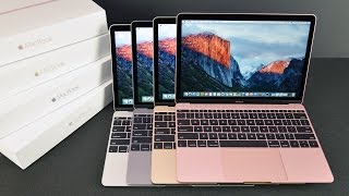 Apple MacBook 12inch 2016 Unboxing amp Review All Colors [upl. by Garlen64]