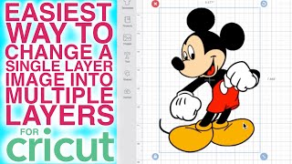 HOW TO CREATE AN SVG  HOW TO CHANGE A SINGLE LAYER IMAGE TO MULTIPLE LAYERS IN CRICUT DESIGN SPACE [upl. by Aryek]