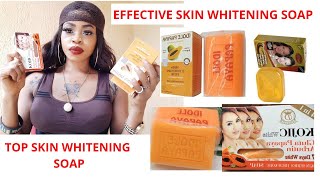 MY TOP 3 MOST EFFECTIVE WHITENING SOAP  Skin Whitening soap [upl. by Pawsner]