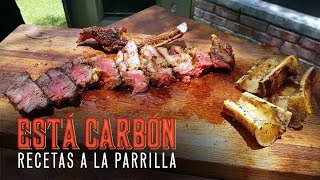 Tomahawk relleno de tuétano  Está Carbón [upl. by Ahron]