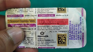 clonafit tablet review in hindi clonazepam tablet  benefits sides effects [upl. by Morlee]