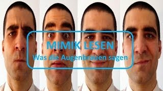 Mimik Lesen Lernen  Was die Augenbrauen sagen [upl. by Airtal674]