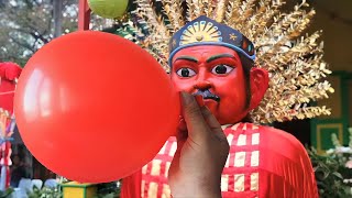 LUCU ONDEL ONDEL BETAWI TIUP BALON NANGIS BALON NYA PECAH PART 2 [upl. by Jack]