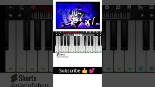 Silly Billy FNF Easy Piano Tutorial shorts [upl. by Neeven]