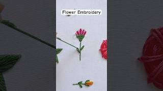 Flower Embroidery diy embroidery embroiderydesign embroiderytutorial embroiderystitches [upl. by Onifur]