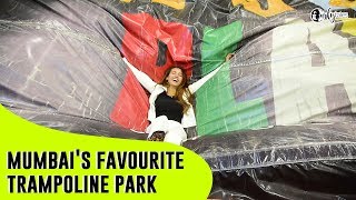 LETS PLAY Mumbais Craziest Adult Trampoline Park  Curly Tales [upl. by Leunamnauj479]