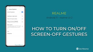 How to Turn OnOff ScreenOff Gestures  realme Android 11  realme UI 2 [upl. by Tonneson]