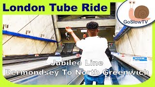 London Underground Tube Ride  Bermondsey To North Greenwich  Jubilee Line  Slow TV  Episode 117 [upl. by Rocker]