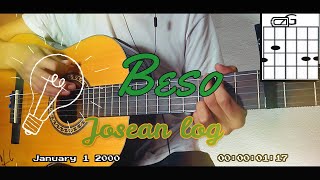 Beso  Josean Log  Guitarra tutorialACORDESMusic CoverMtz [upl. by Anaujahs]