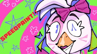 GLAMROCK CHICA SPEEDPAINT FNAF Security Breach [upl. by Analram]