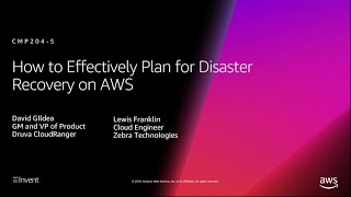 AWS reInvent 2018 How to Effectively Plan for Disaster Recovery on AWS CMP204S [upl. by Kantos]