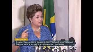 Na Bélgica presidenta Dilma comenta relações comerciais entre Brasil Mercosul e bloco europeu [upl. by Joaquin]