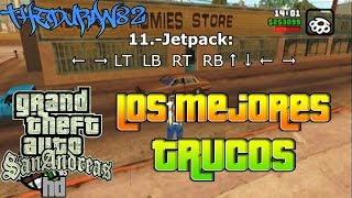 Trucos de GTA San Andreas HD en Xbox 360  Vida Infinita Armas Jetpack amp Dinero  TheDuran82 [upl. by Craw326]