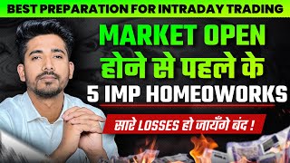 PREMARKET ANALYSIS TRADING STRATEYGY  HOMEWORK FOR LOSS TO PROFIT MAKING TRADER [upl. by Ahsillek]