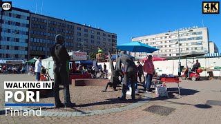 Walking in Pori Finland  Summer Morning Walk in the City Center Aug 2021 [upl. by Ydissac391]