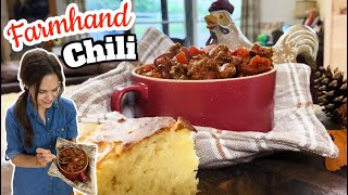 🍂Chili Season Begins 🍁 Slow Cooker Farmhand Chili  BEST Chili Recipe [upl. by Lucrece350]