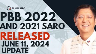 PBB 2022 AND 2021 SARO RELEASED JUNE 11 2024 [upl. by Anisamoht694]