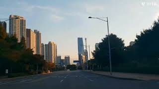 Driving on the road in Songdo International City Incheon Republic of Korea [upl. by Dominik429]