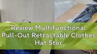 Review Multifunctional PullOut Retractable Clothes Hat Storage Rack Wardrobe BuiltIn Pants Pull [upl. by Ytirahs]