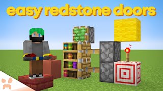 10 Minecraft Redstone Doors In 10 Minutes [upl. by Llevaj]