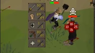 55 COMBAT PURE GMAUL PKING 13 PrayOSRS [upl. by Adnahsal228]