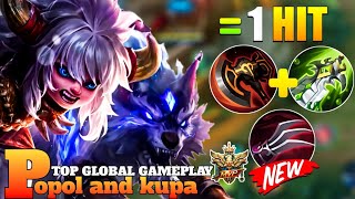 HIGH DAMAGE POPOL AND KUPA 1 HIT BUILD 2024 MLBB  TOP GLOBAL BUILD AND EMBLEM POPOL AND KUPA [upl. by Lavery]