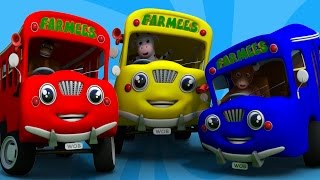 wheels on the bus plus more  nursery rhymes  kids songs  wheels on the bus Farmees [upl. by Vonni]