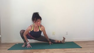 Yoga Side Lunge SkandasanaHelp For Splits amp Flexibility [upl. by Aierb]