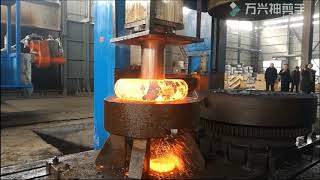 Ring Forging hydraulic press 2500T cnforgingpresscom [upl. by Ecinrahs]