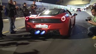 CRAZY LOUD Ferrari 458 Italia Shooting FLAMES [upl. by Greenland]