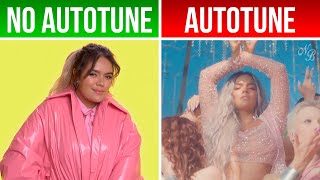 KAROL G Nicki Minaj Tusa  AUTOTUNE VS NO AUTOTUNE Genius [upl. by Nyrual414]