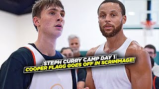 Cooper Flagg SHOCKS Steph Curry During Day 1 of Curry Camp [upl. by Tenahs]