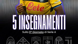 🧑‍🏫 Dalla undicesima giornata serie A estrapoliamo 5 insegnamenti utili fantacalcio chiedialvet [upl. by Serafine]