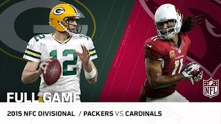 2015 NFC Divisional Round Packers vs Cardinals  NFL Full Game [upl. by Anyel]