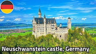 Neuschwanstein castle Germany walking tour 4K  discover the real famous Disney Castle [upl. by Nettie861]