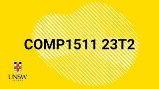 COMP1511 Week 4 Lecture 2 23T2 [upl. by Hsetirp]