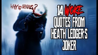 14 Woke Quotes From Heath Ledgers Joker [upl. by Eelyram]