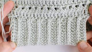 Joining half double crochet ribbing to a garment as you go [upl. by Haynes]