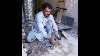 Skilled worker making amazing Basket from Metal strip manufacturing [upl. by Adey]