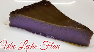 4 Ingredients  Ube Leche Flan  Whole Egg Recipe [upl. by Enihpets]