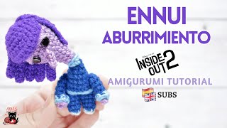 Aburrimiento quotEnnuiquot Amigurumi Tutorial  Intensamente 2  Amis Tejiendo Momentos ENGSPA Subs [upl. by Nacim]