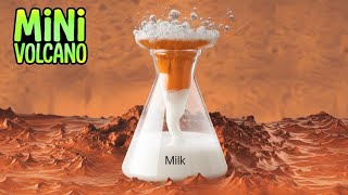 milk se bna diya mini volcano 🌋💥 home experiment video 📸 [upl. by Cheslie]