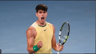 Lorenzo Sonego vs Carlos Alcaraz  Australian Open 2024 [upl. by Sydelle954]