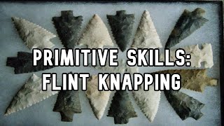 Flint knapping a stone arrowhead for beginners [upl. by Batruk]